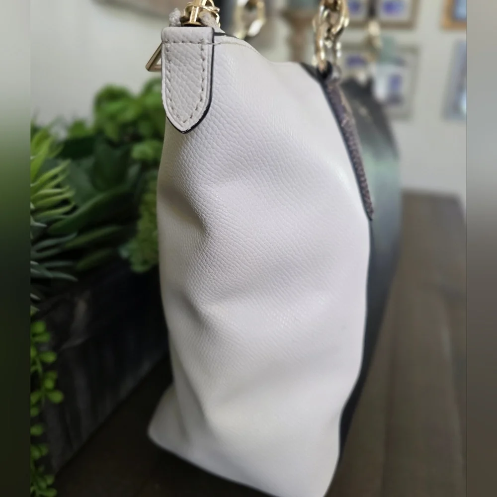 Coach Large Colorbock Leather Ava Tote With Snakeskin Embossed Handles - Picture 6 of 11